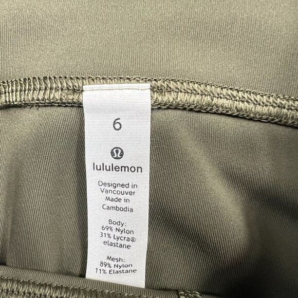 Lululemon Train Times 7/8 Pants 25" Inseam Olive Green Size 6 - Picture 4 of 8